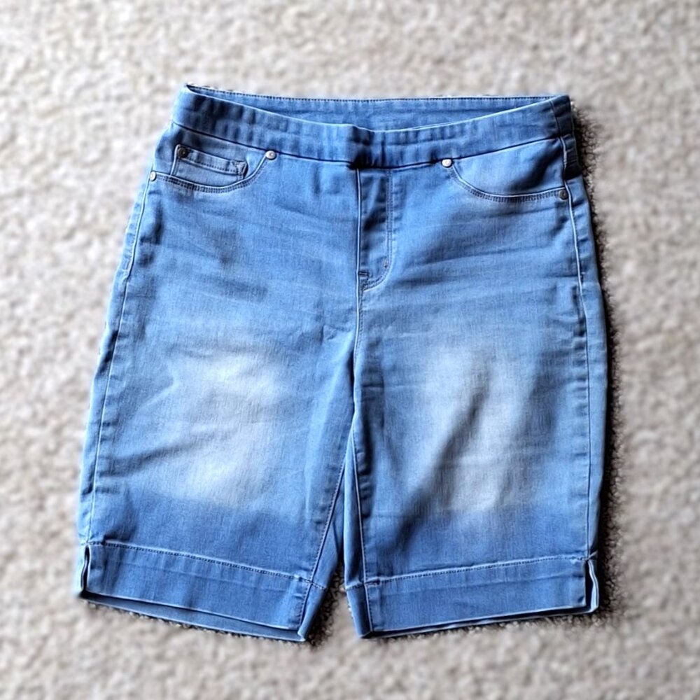 Women's High Rise Bermuda Jean Shorts